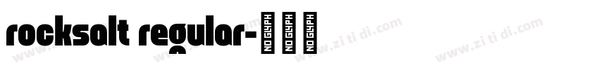 rocksalt regular字体转换